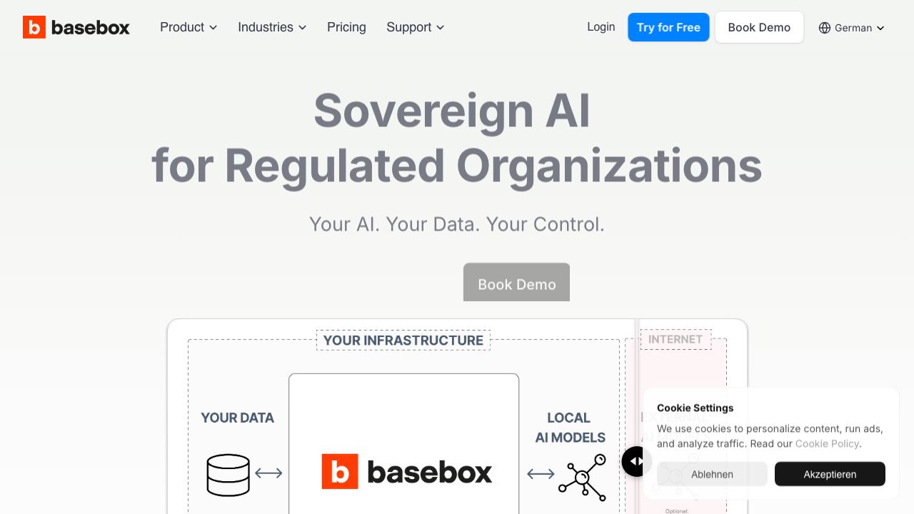 Basebox AI website screenshot
