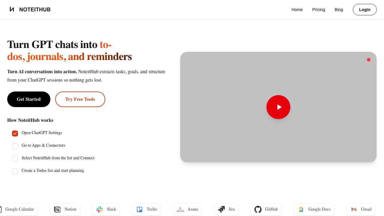 Noteithub website screenshot