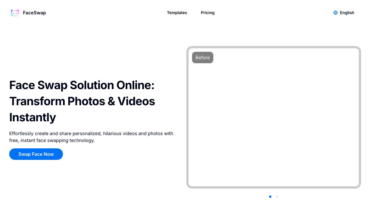 Face Swap Solution Online 网站截图