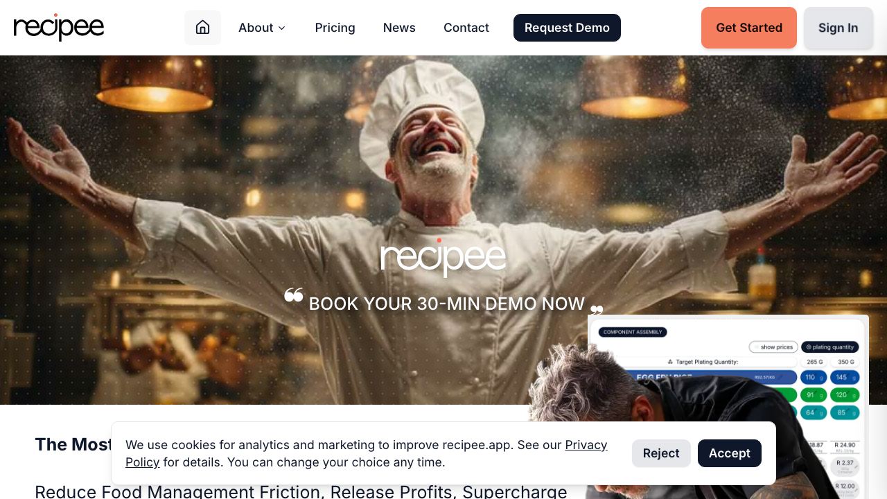 Recipee 网站截图