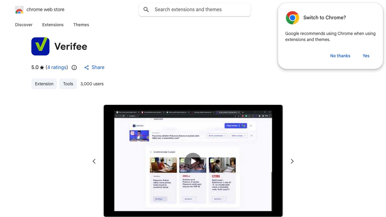 Verifee 网站截图