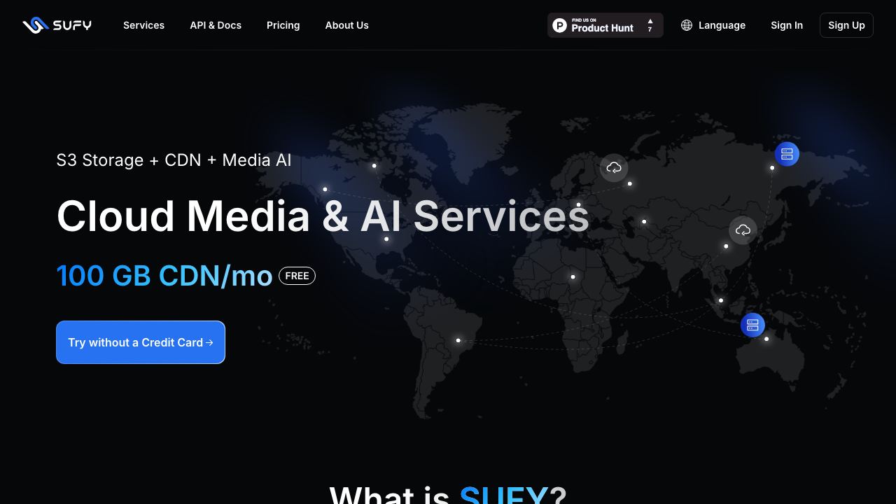 Sufy website screenshot