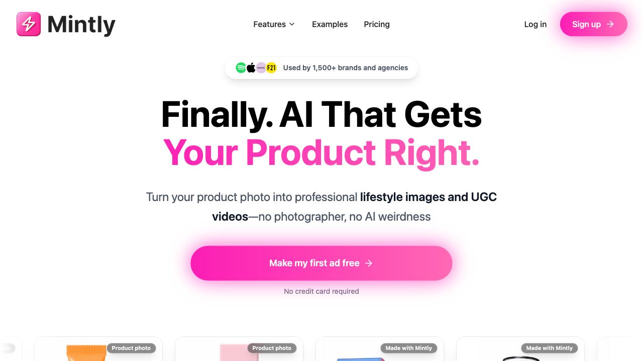 Mintly website screenshot