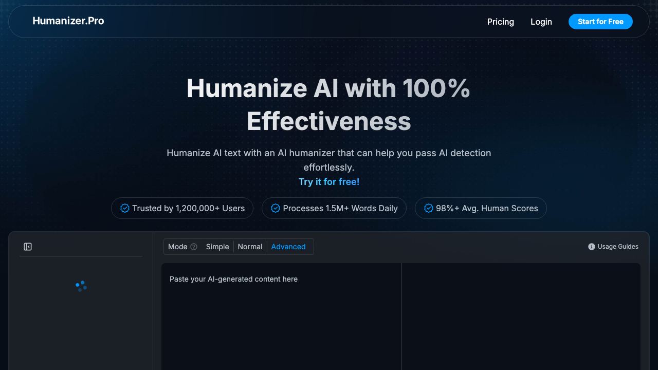 Humanizer.Pro website screenshot
