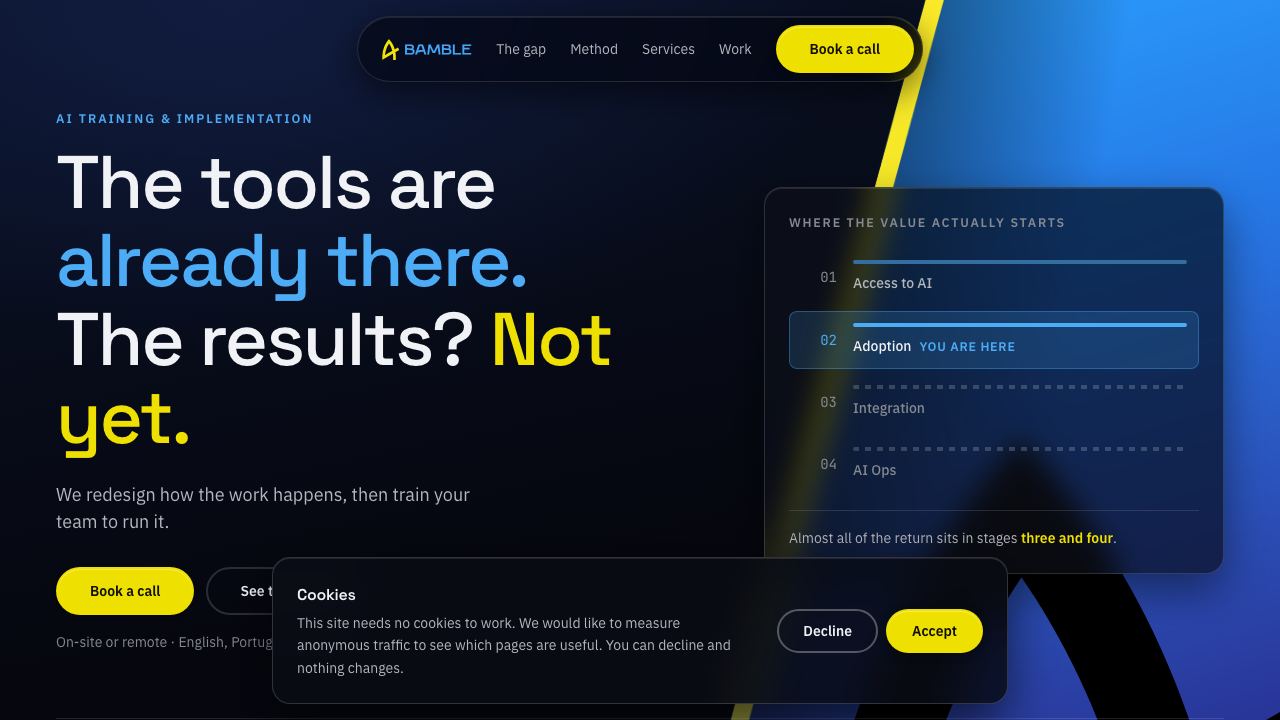 Bamble AI CV Creator 网站截图