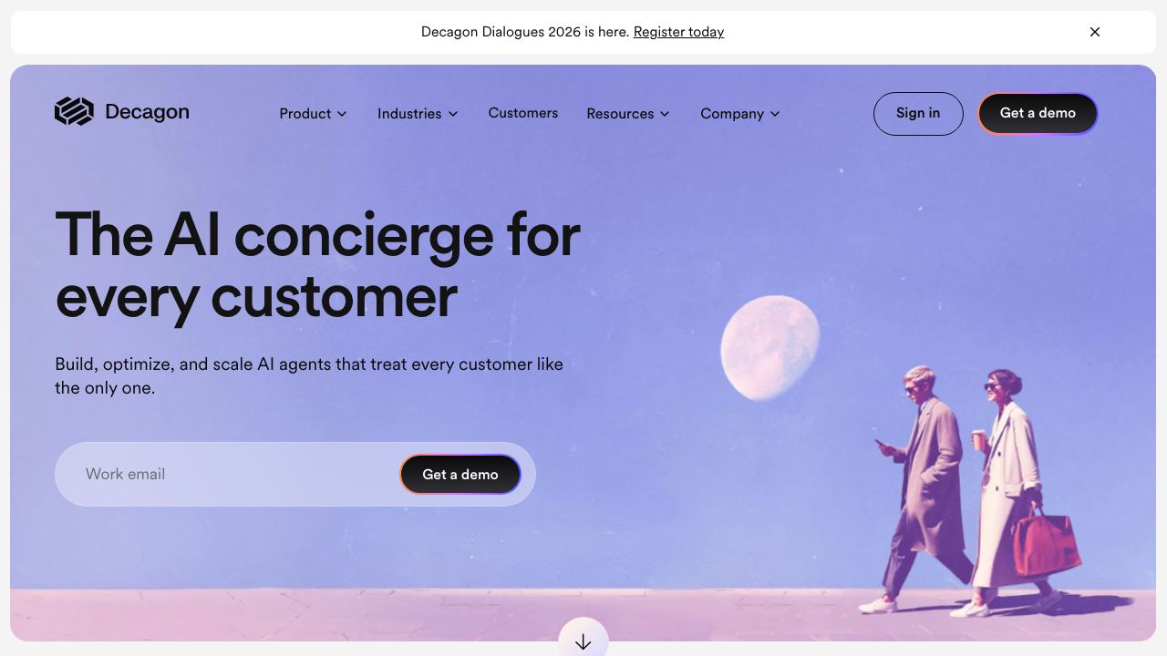 Decagon AI 网站截图