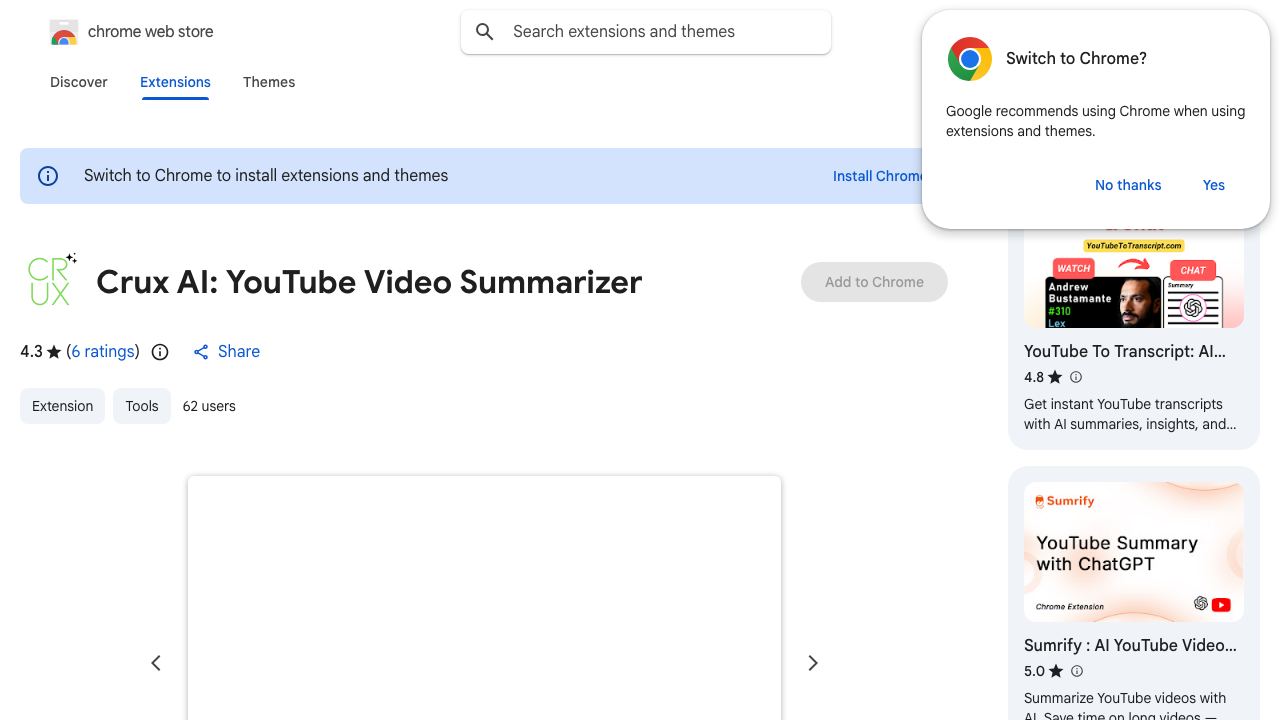 VidSum: YouTube Video Summarizer 网站截图