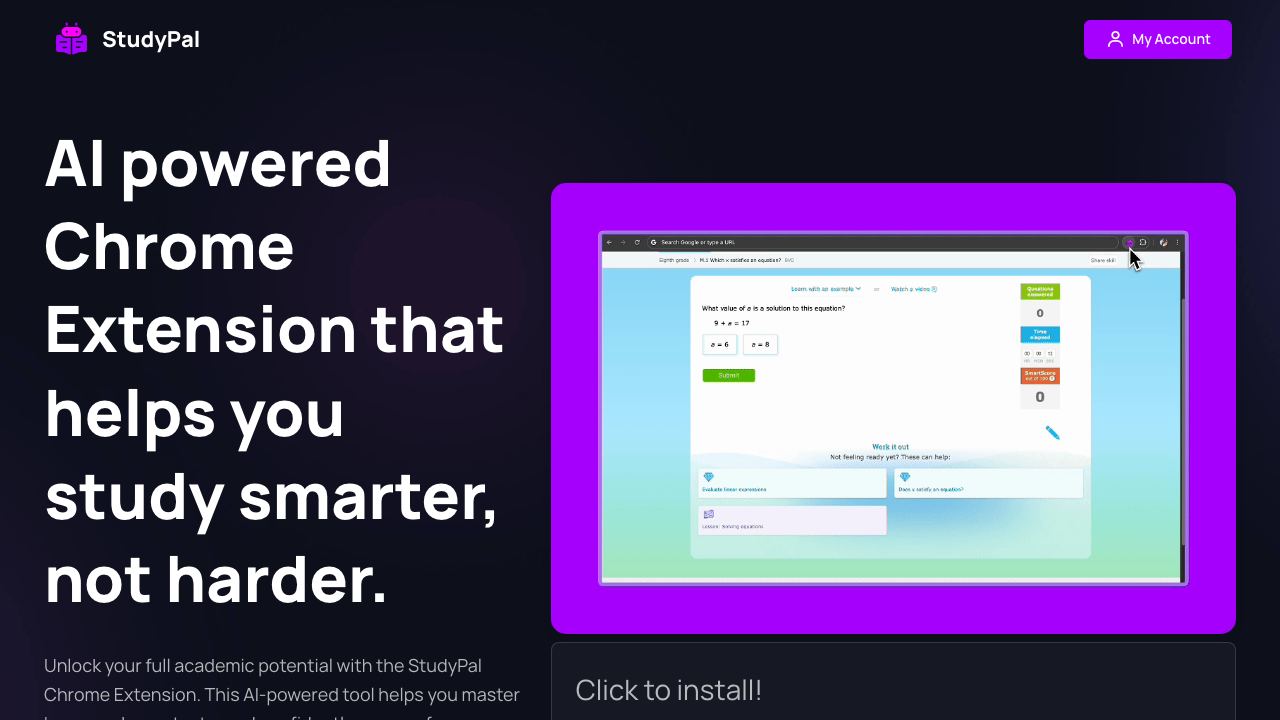 StudyPal 网站截图