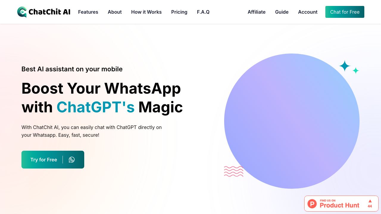 ChatChit AI website screenshot