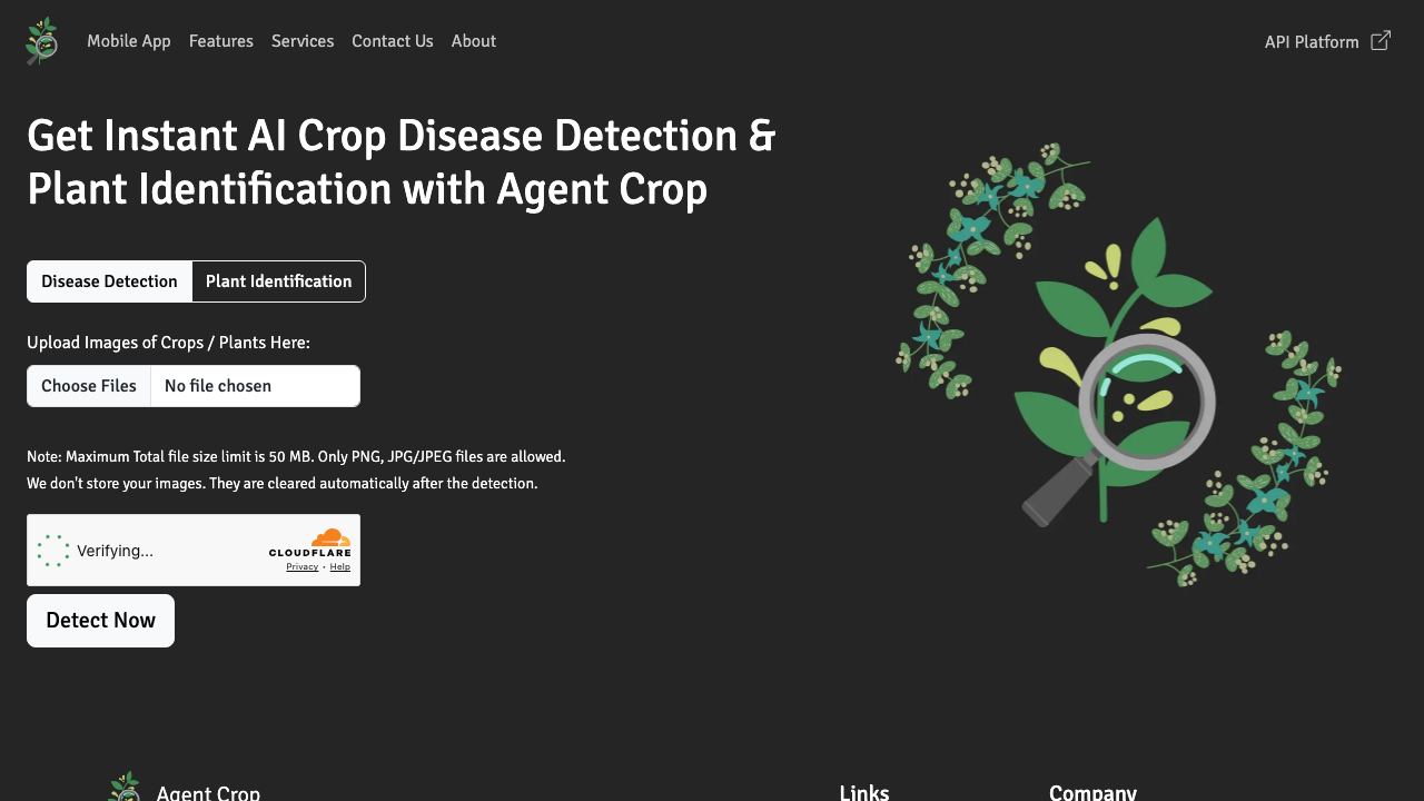 Agent Crop 网站截图
