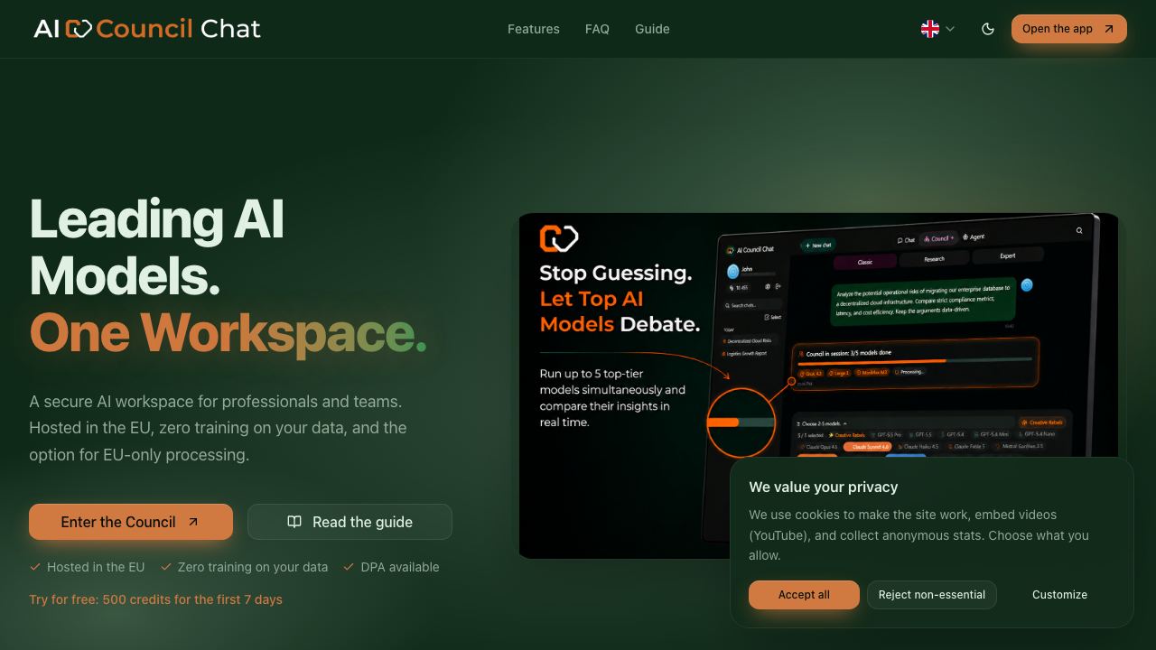 Council Chat 网站截图