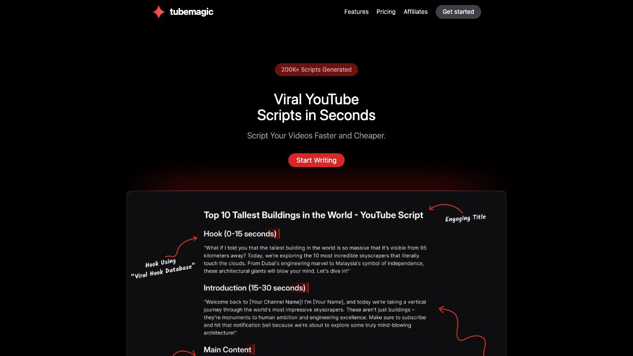 TubeMagic 网站截图