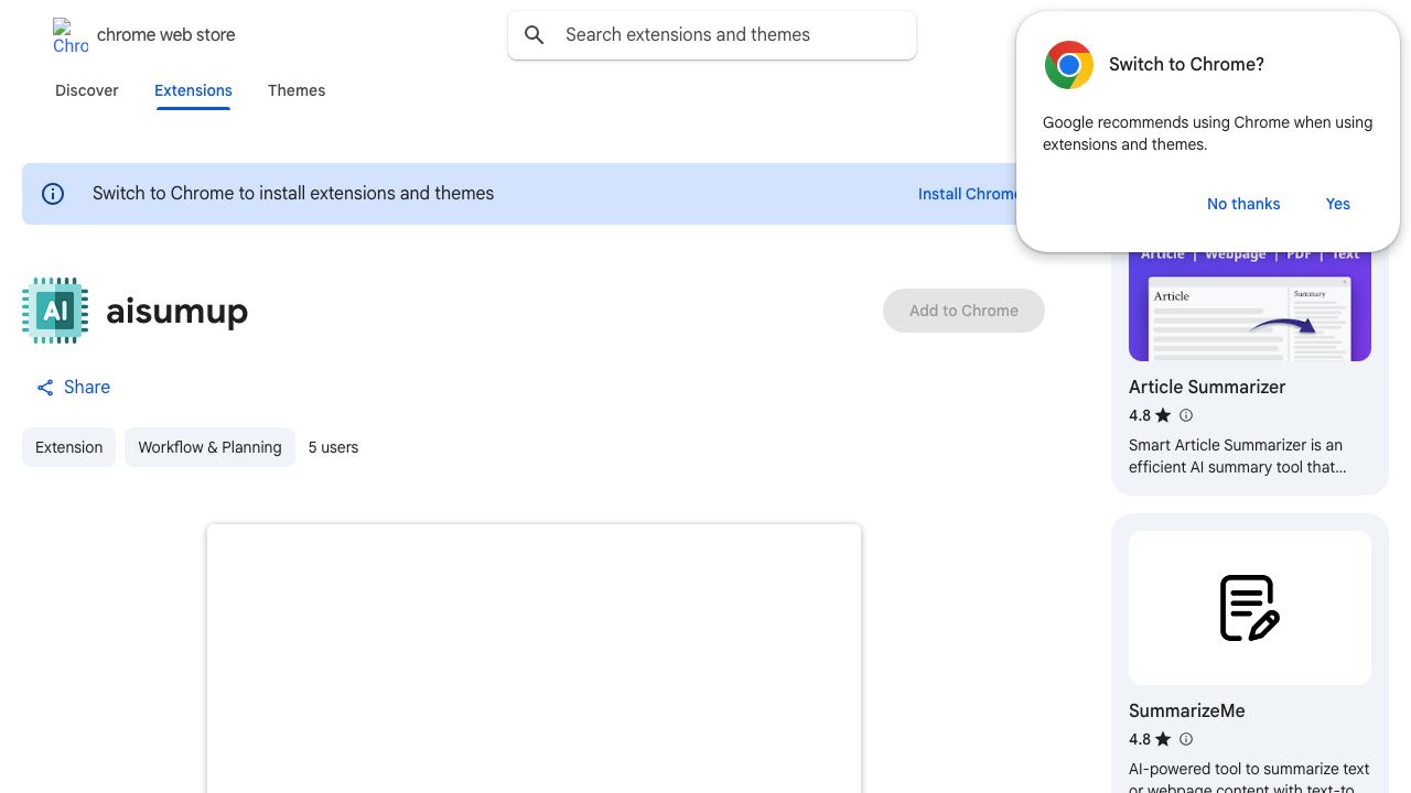 aisumup 网站截图