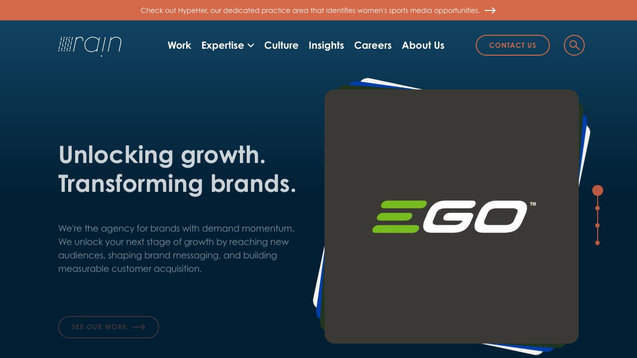rain.agency 网站截图