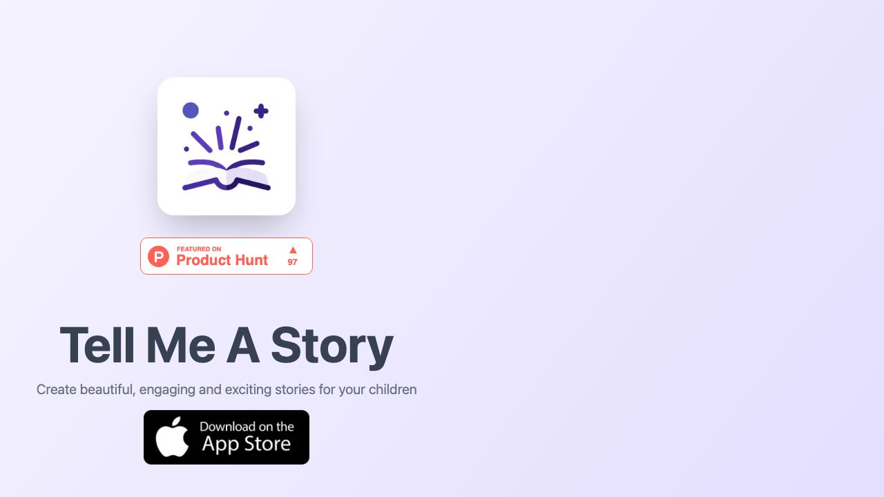 Tell Me A Story website screenshot