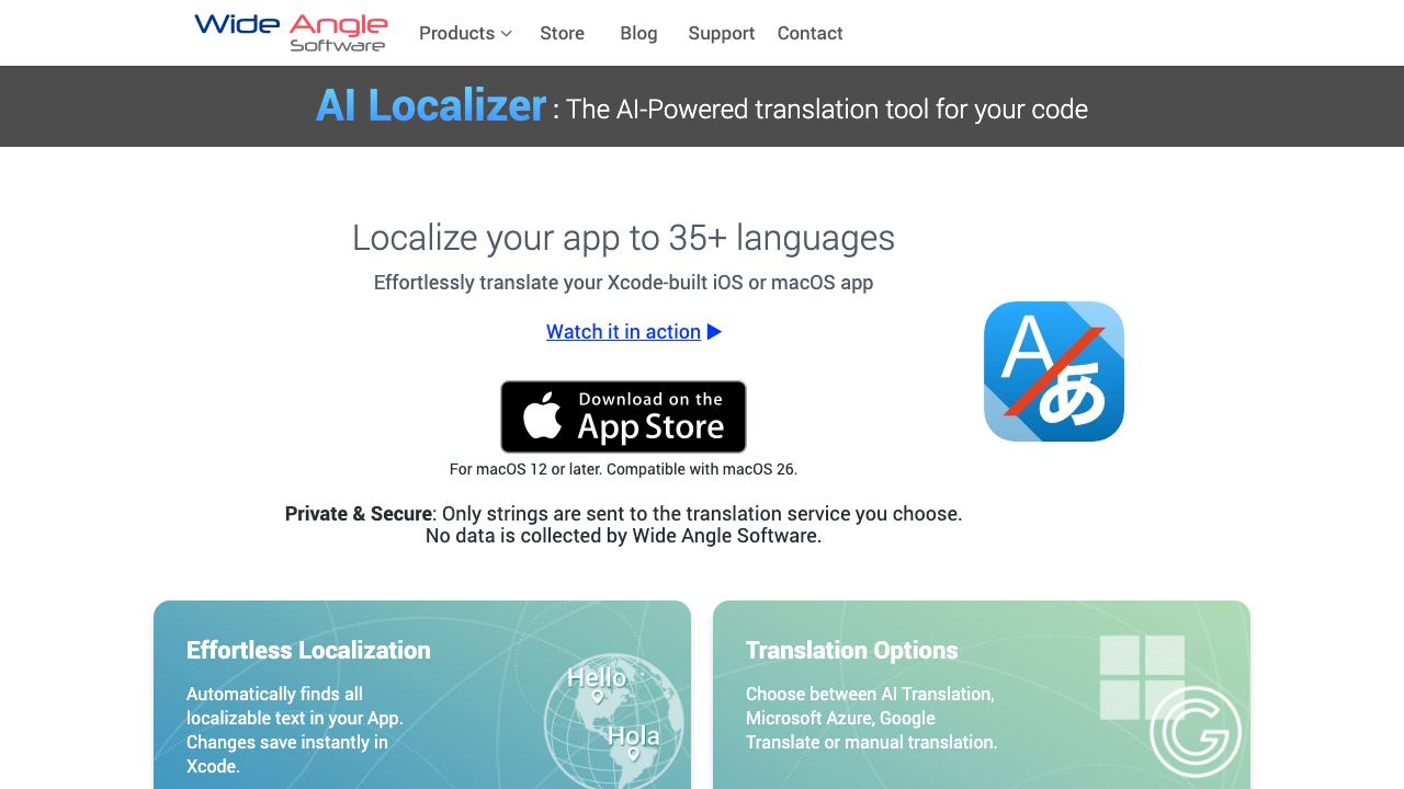 AI Localizer 网站截图