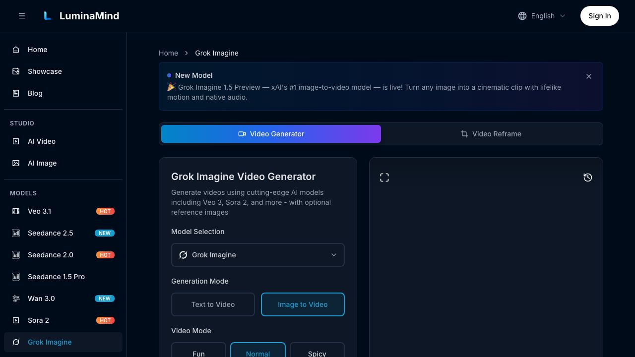 Grok Imagine- 网站截图