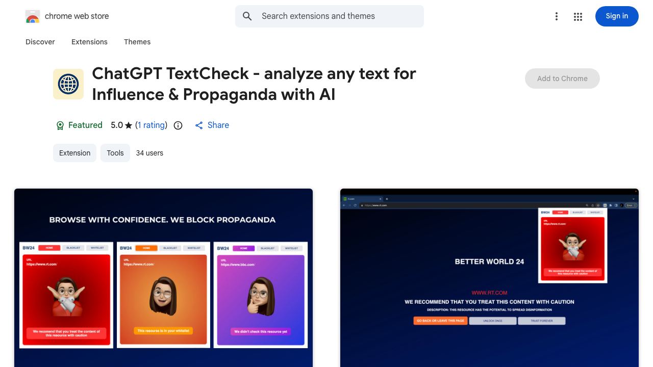 ChatGPT TextCheck - analyze any text for Influence & Propaganda with AI website screenshot