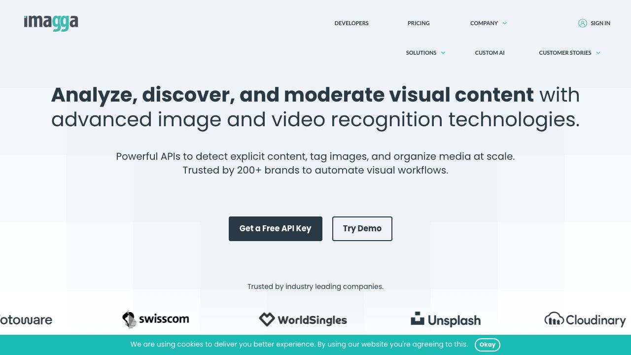 imagga.com website screenshot