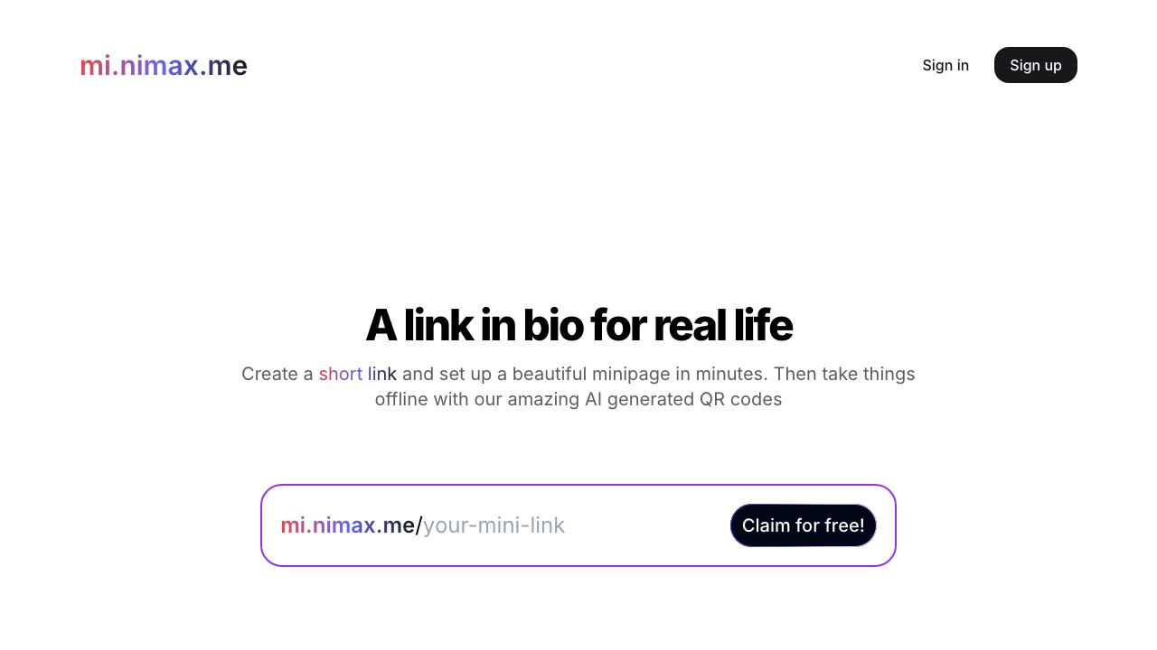 minimaxme 网站截图