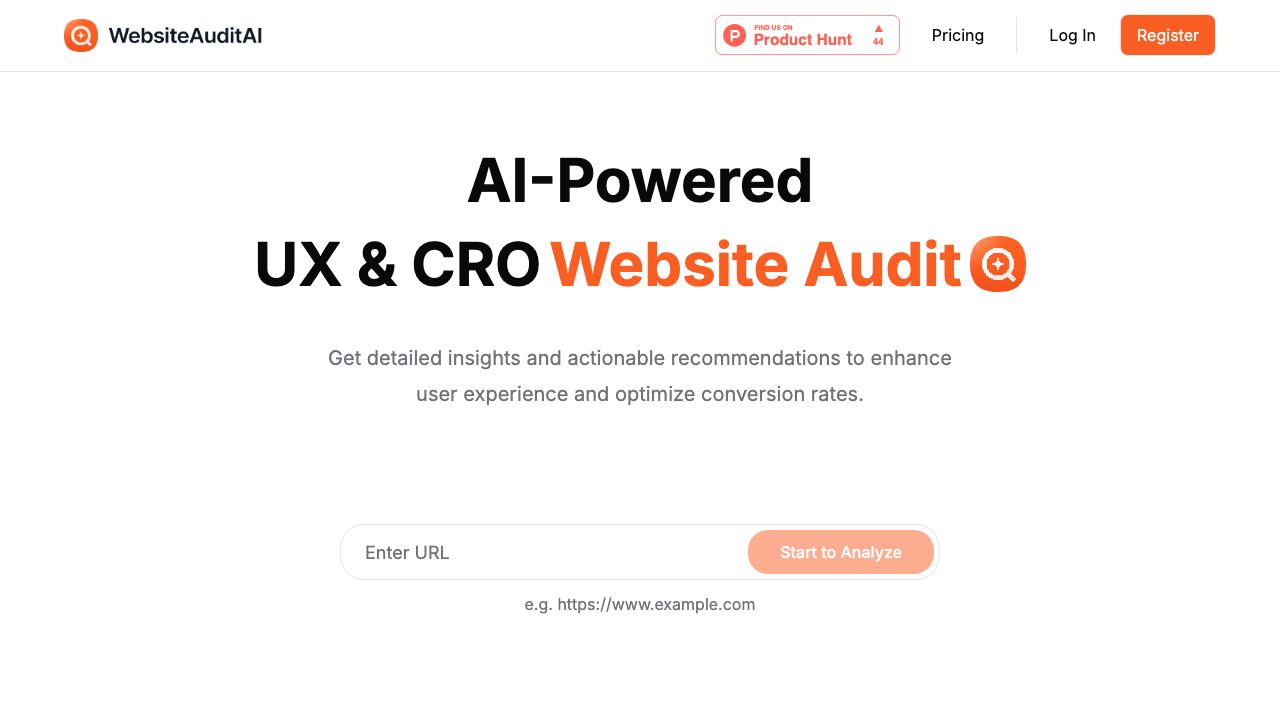 WebsiteAuditAI 网站截图