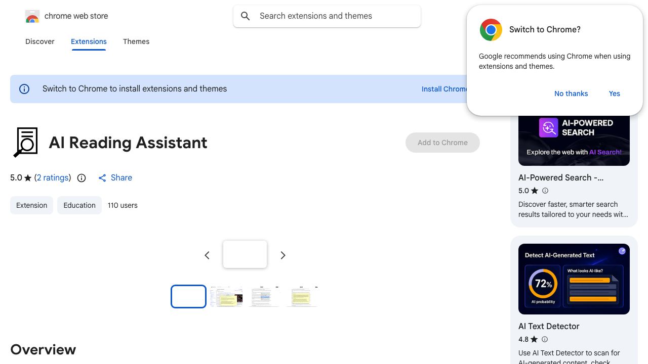 AI Reading Assistant 网站截图
