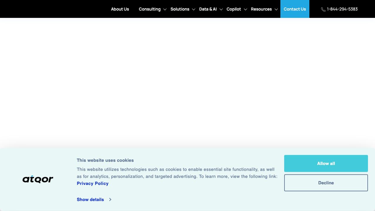 atQor website screenshot