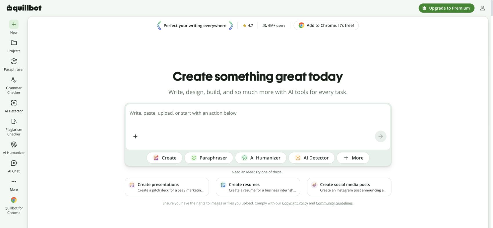 Quillbot website screenshot
