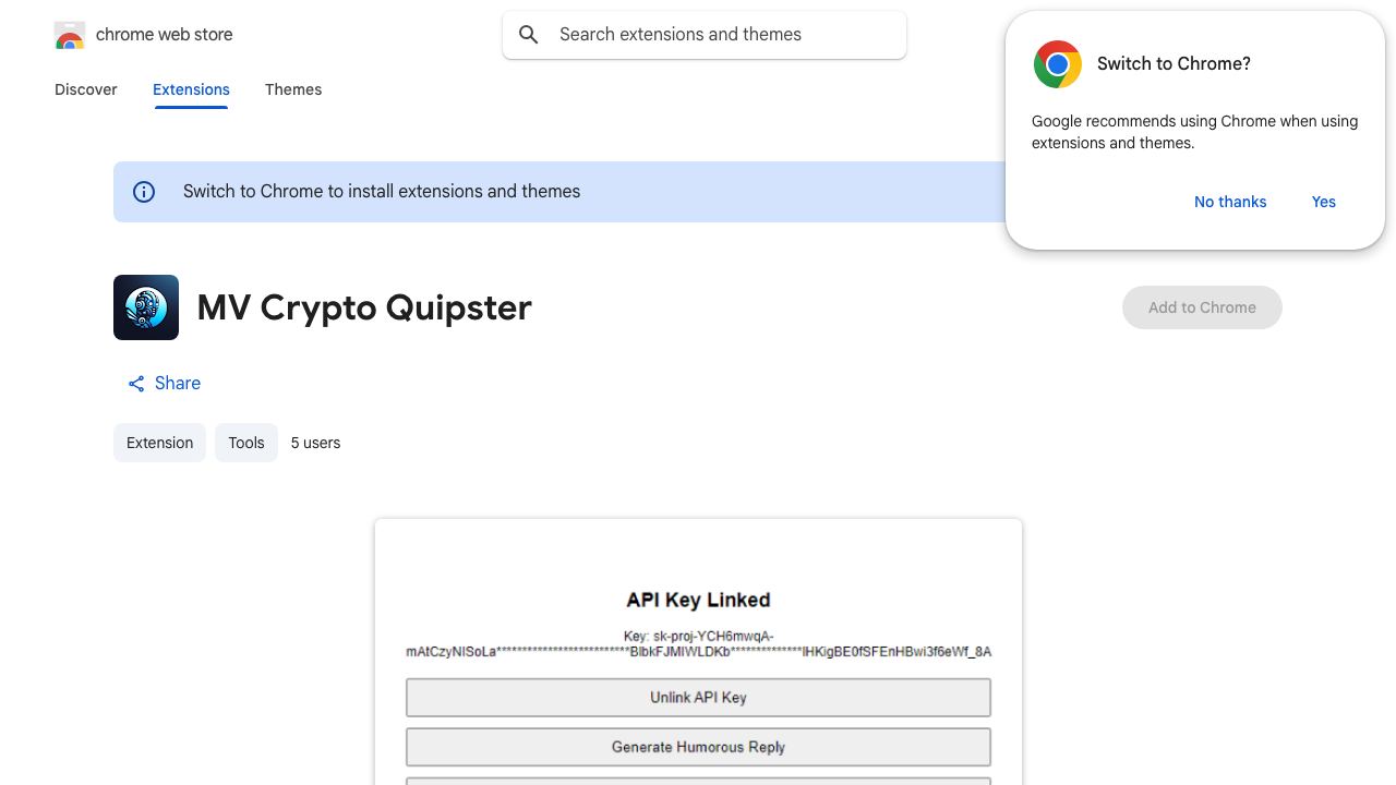 MV Crypto Quipster 网站截图