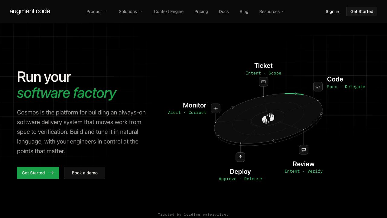 Augment Code website screenshot