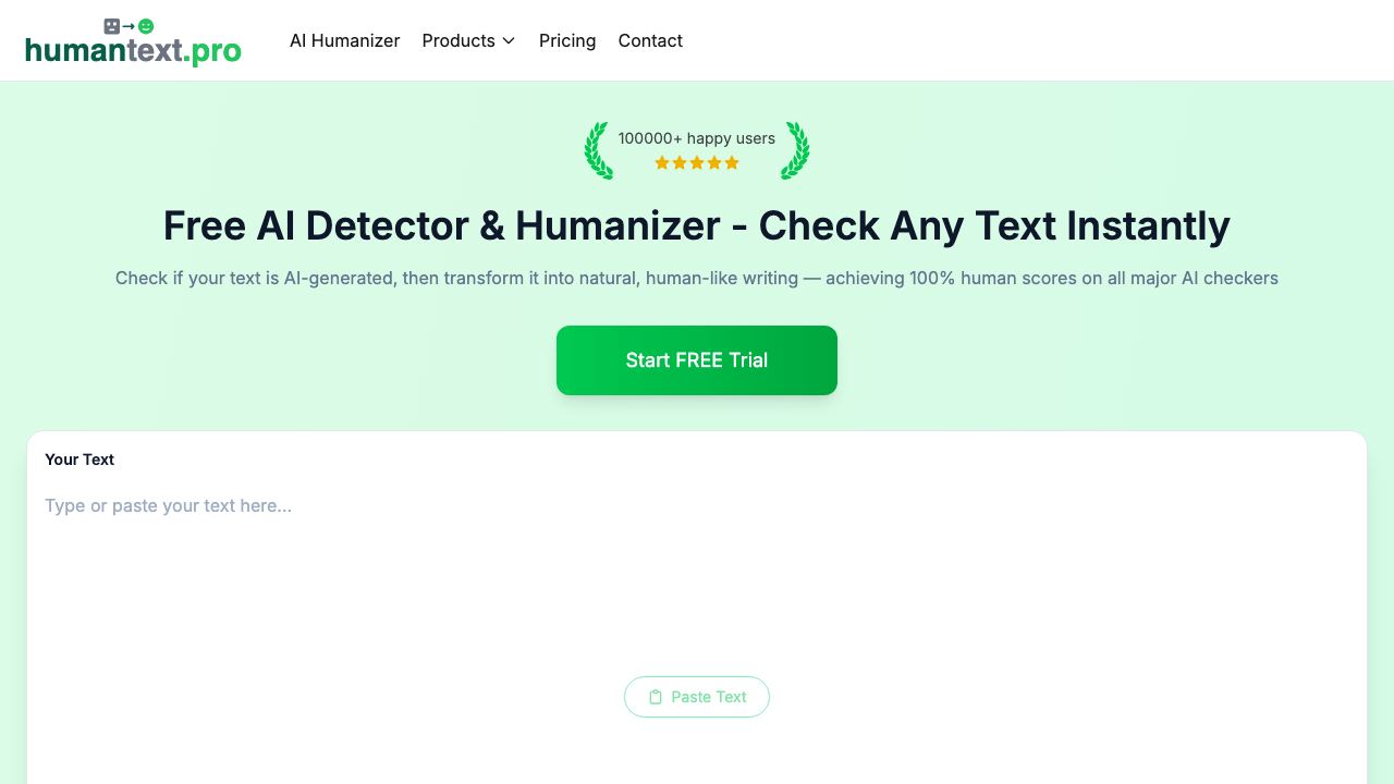 Humantext.pro 网站截图