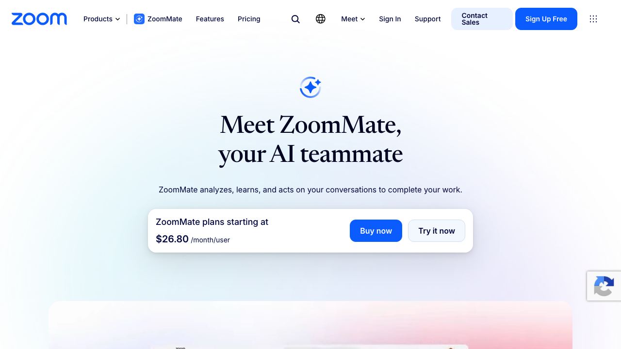 Zoom AI assistant 网站截图