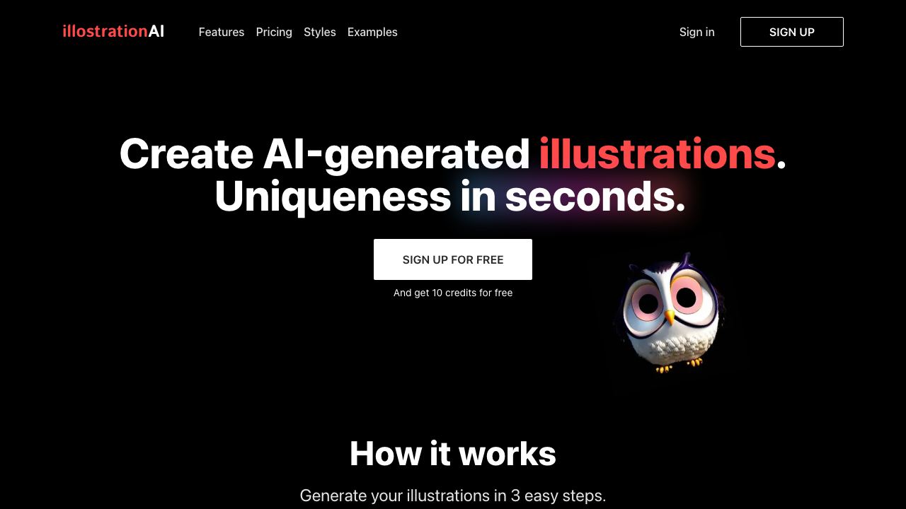 IllostrationAI 网站截图