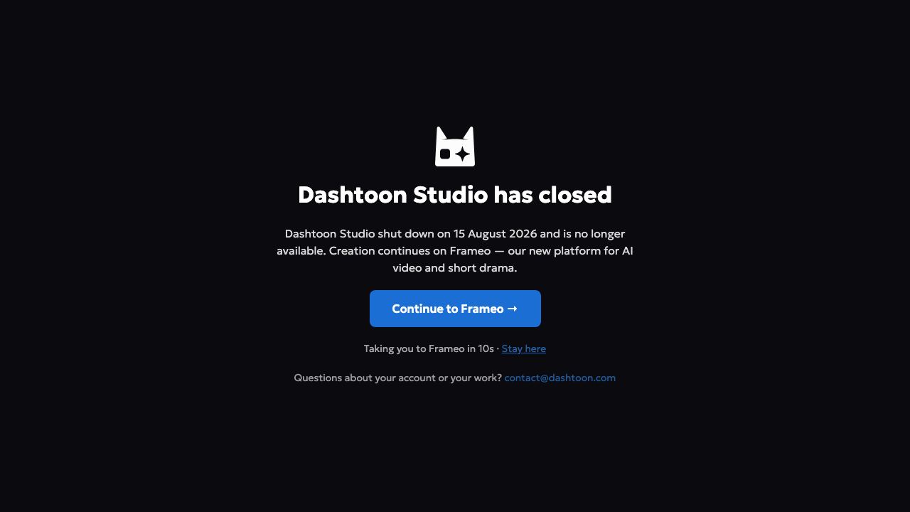 Dashtoon Studio 网站截图