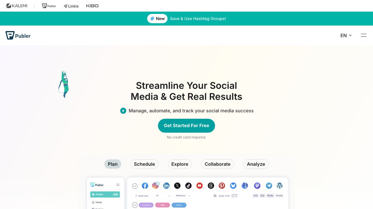 Publer website screenshot