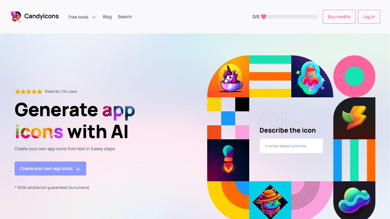 CandyIcons 网站截图
