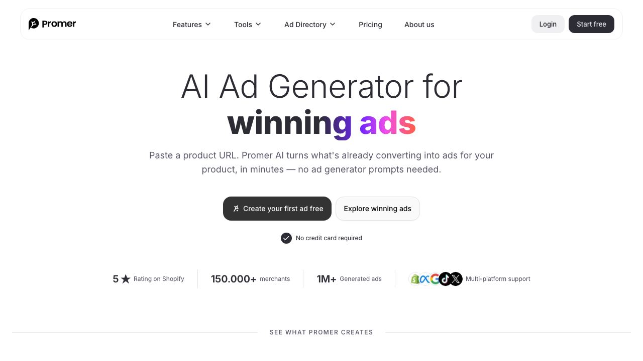 Promer AI 网站截图