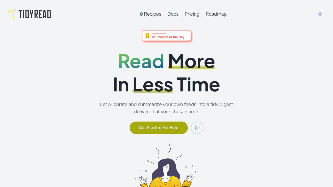 Tidyread website screenshot
