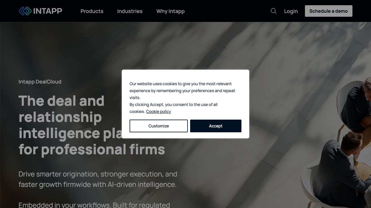 dealcloud.com website screenshot