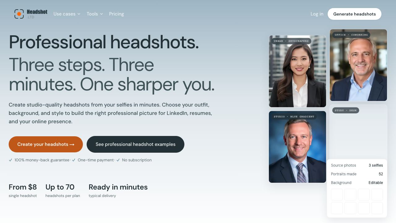 Headshot.ltd 网站截图
