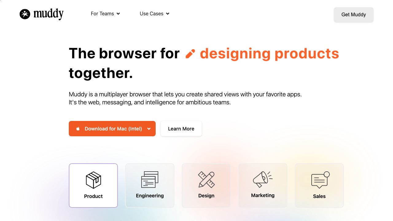 Muddy website screenshot