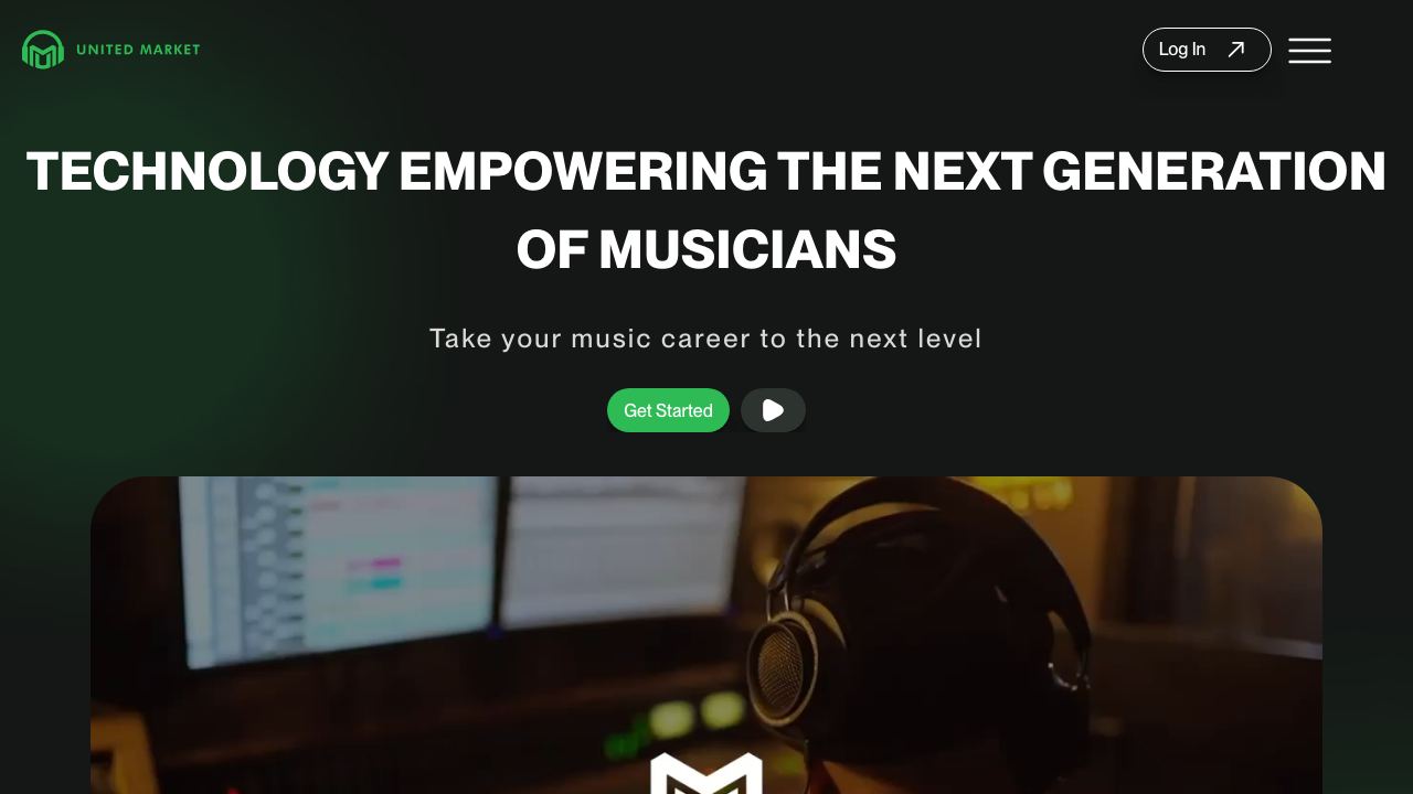 United Market Music 网站截图