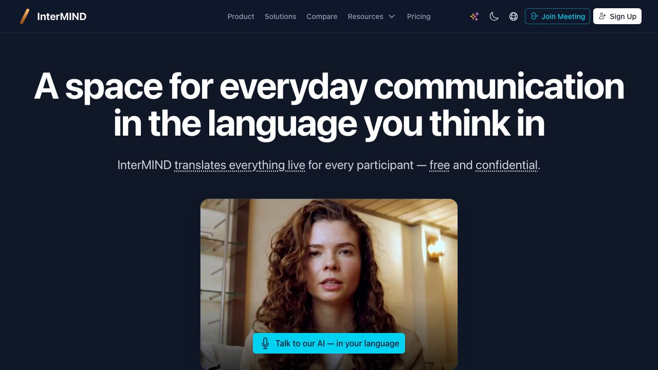 InterMIND 网站截图