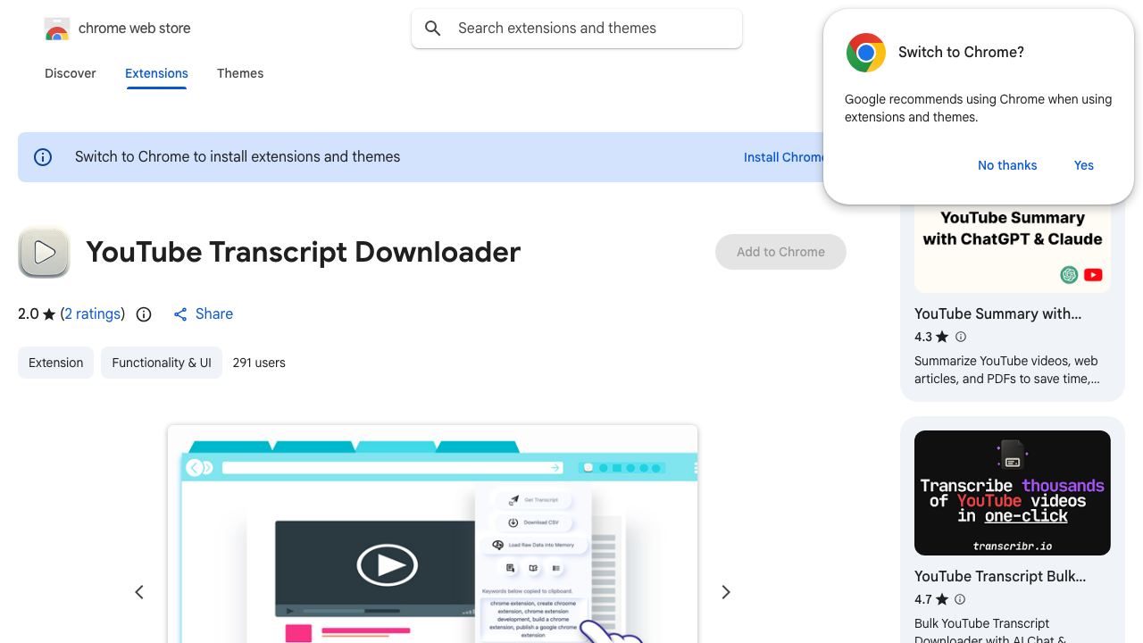 DataLFR: Youtube Summary, Downloader and A I Prompt Exporter website screenshot