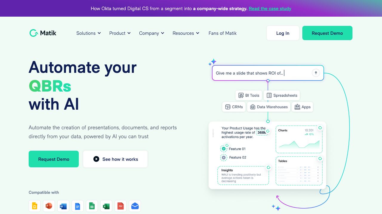 Matik website screenshot