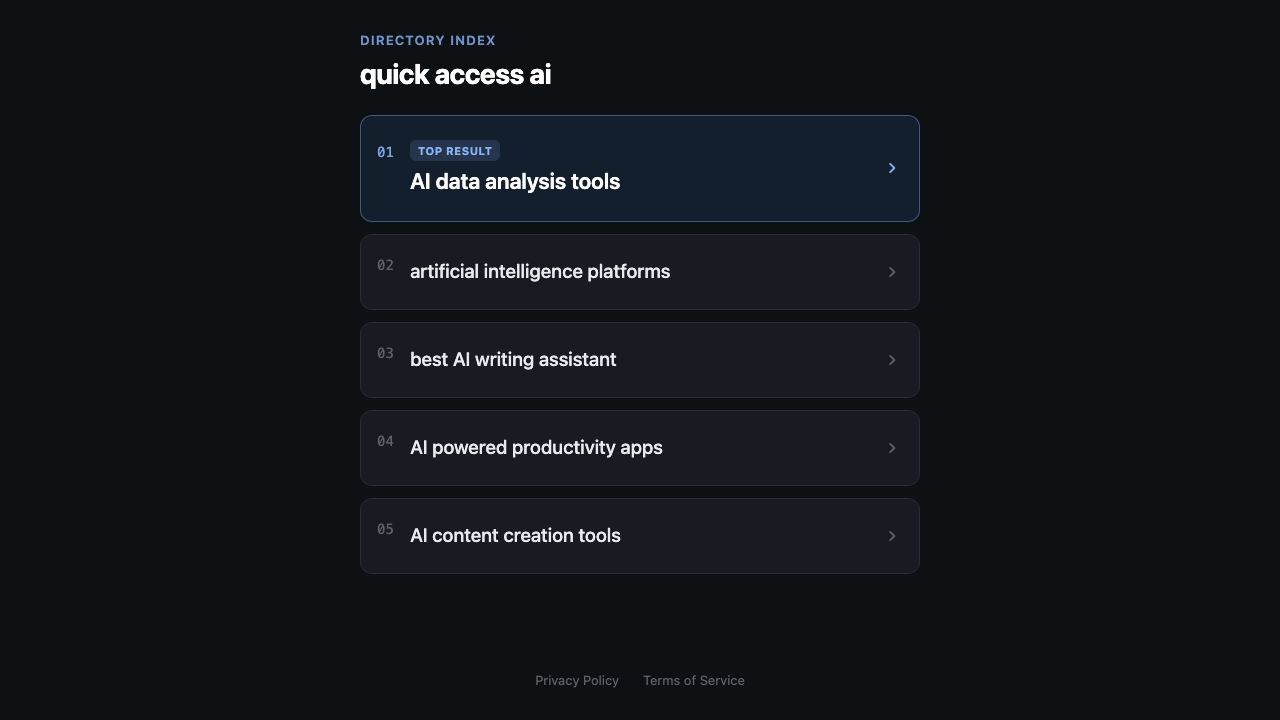 Quick Access Ai 网站截图