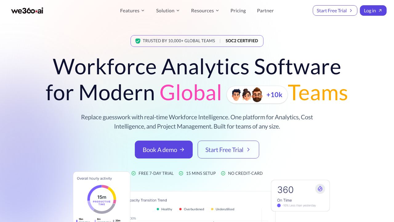 we360.ai website screenshot