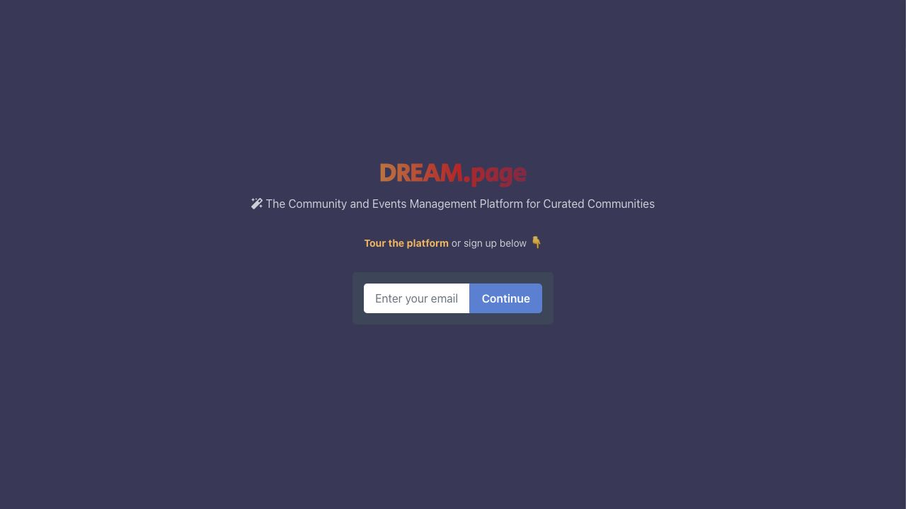 DREAM.page 网站截图