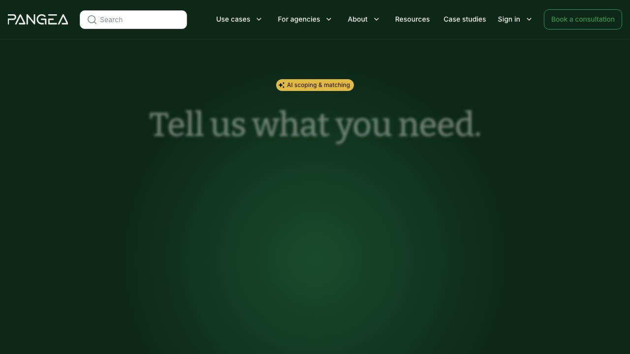 pangea.ai 网站截图