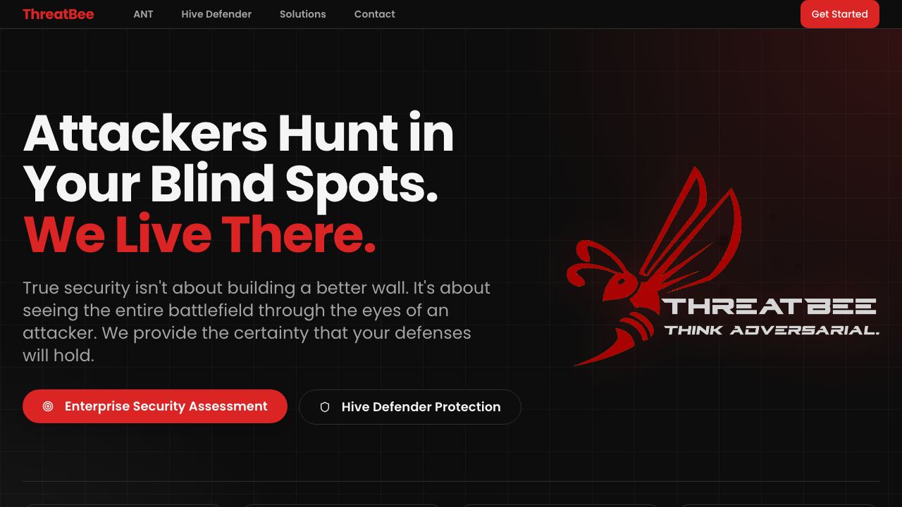 Hive Defender by ThreatBee 网站截图